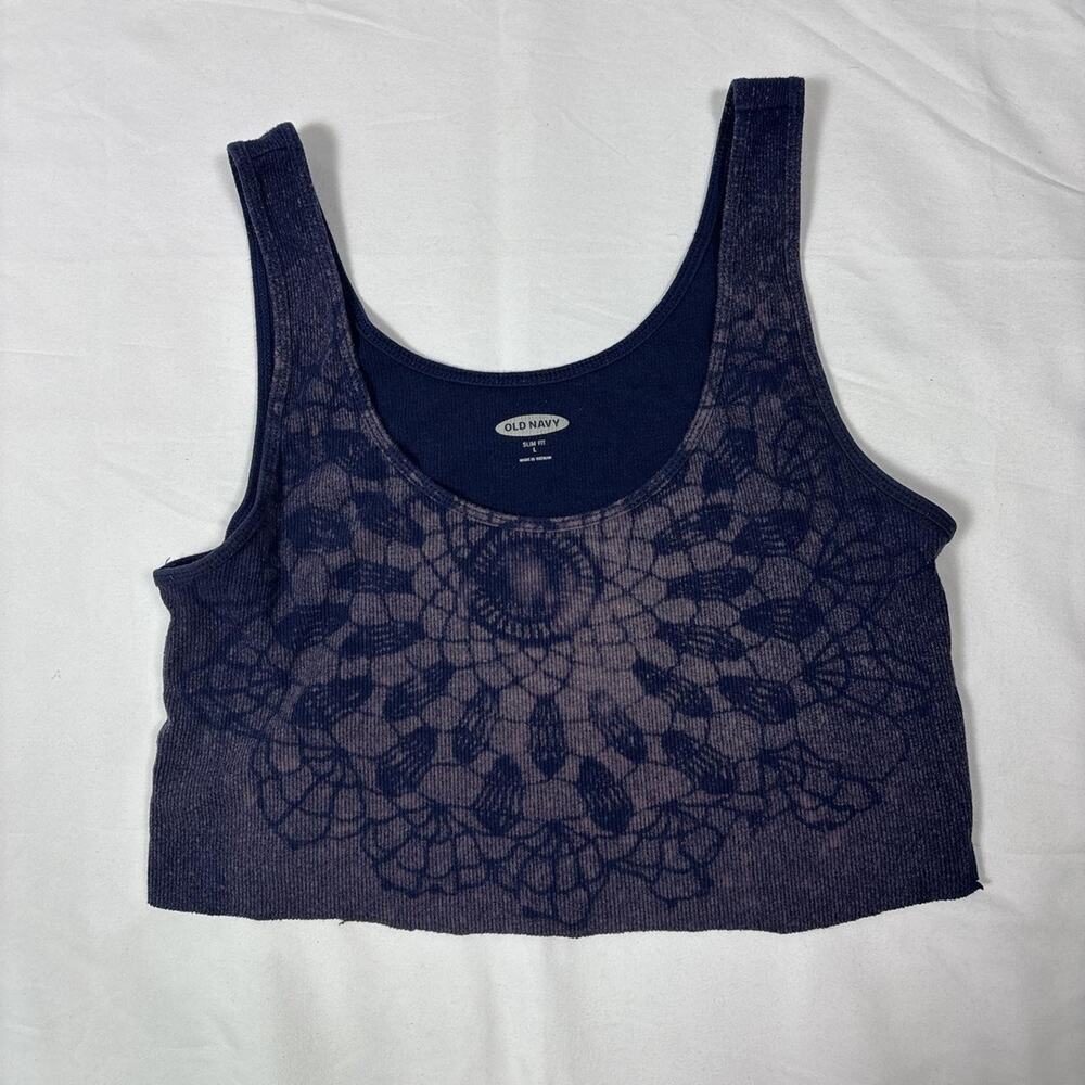 Cropped bleach dyed tank top